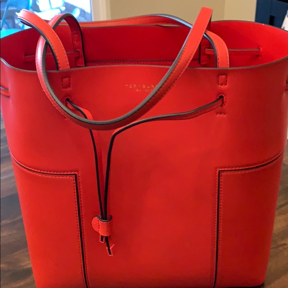 Tory Burch Orange/Red Bucket Bag